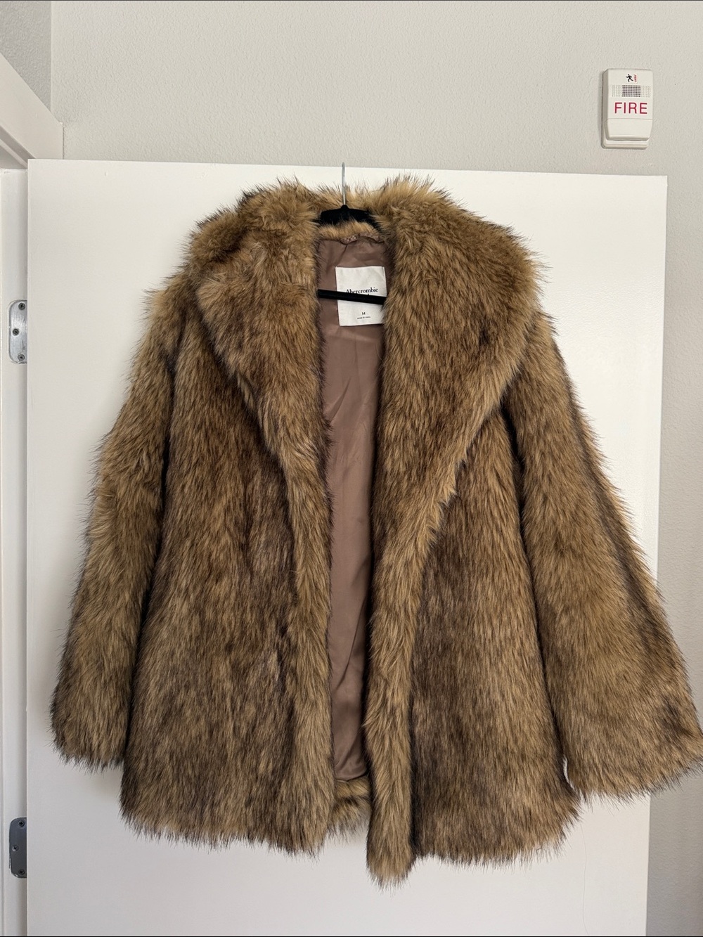 Abercrombie & Fitch Brown Faux Fur Teddy Jacket